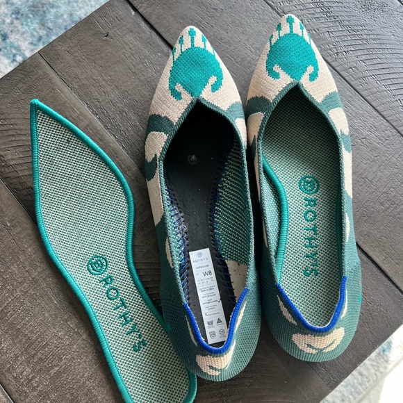 Never Worn Green Rothy’s NWOT - Picture 5 of 9